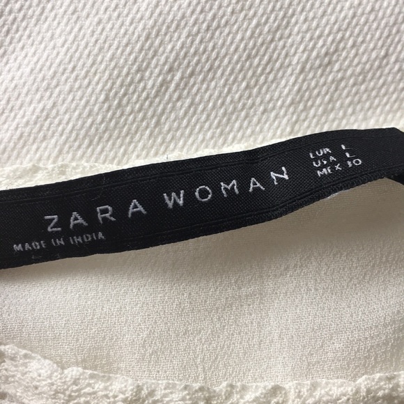 Zara Woman Lace and Embroidered Top - Picture 6 of 6